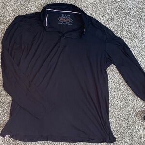 Weatherproof Men's Long Sleeve Polo - Black